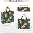 thumbnail image 6 of FORMRS Womens Corduroy Tote Bag Crossbody Shoulder Handbag with Pocket, Floral Oranges, 6 of 7