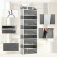 thumbnail image 4 of FT Hita Organizador sobre la Puerta con 5 Bolsillos Grandes, 10 Bolsillos Laterales de Bolsa, Almacenamiento de Tela Plegable Antivuelco para Dormitorio, Baño, Despensa, Cocina, 4 of 7