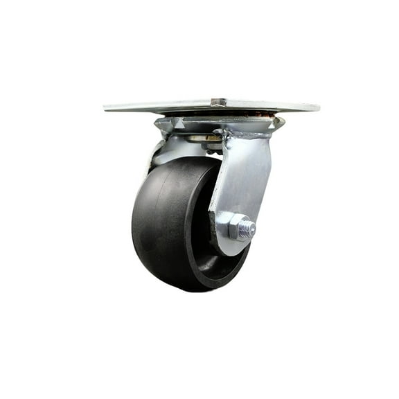 4 Inch Heavy Duty Top Plate Glass Filled Nylon Swivel Caster with Roller Bearing