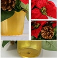 thumbnail image 3 of Red Poinsettia Flowers Artificial Poinsettias in Pot Silk Poinsettias Arrangements Christmas Poinsettia Flowers Xmas Wedding Decoration, 3 of 12