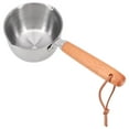 thumbnail image 1 of Mosiee Casserole Multifonctionnelle en Acier Inoxydable Petite Casserole Chauffe-Beurre Fond Plat, 1 of 9