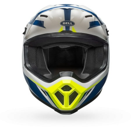 Bell MX-9 MIPS Off-Road Motorcycle Helmet (Gloss White/Blue/Yellow Torch,