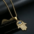 thumbnail image 4 of NEGS 18K Gold Plated Evil Eye Fatima Hamsa Hand Egyptian Pendant 24'' Chain Amulet Stainless Steel Necklace for Men Women, 4 of 8