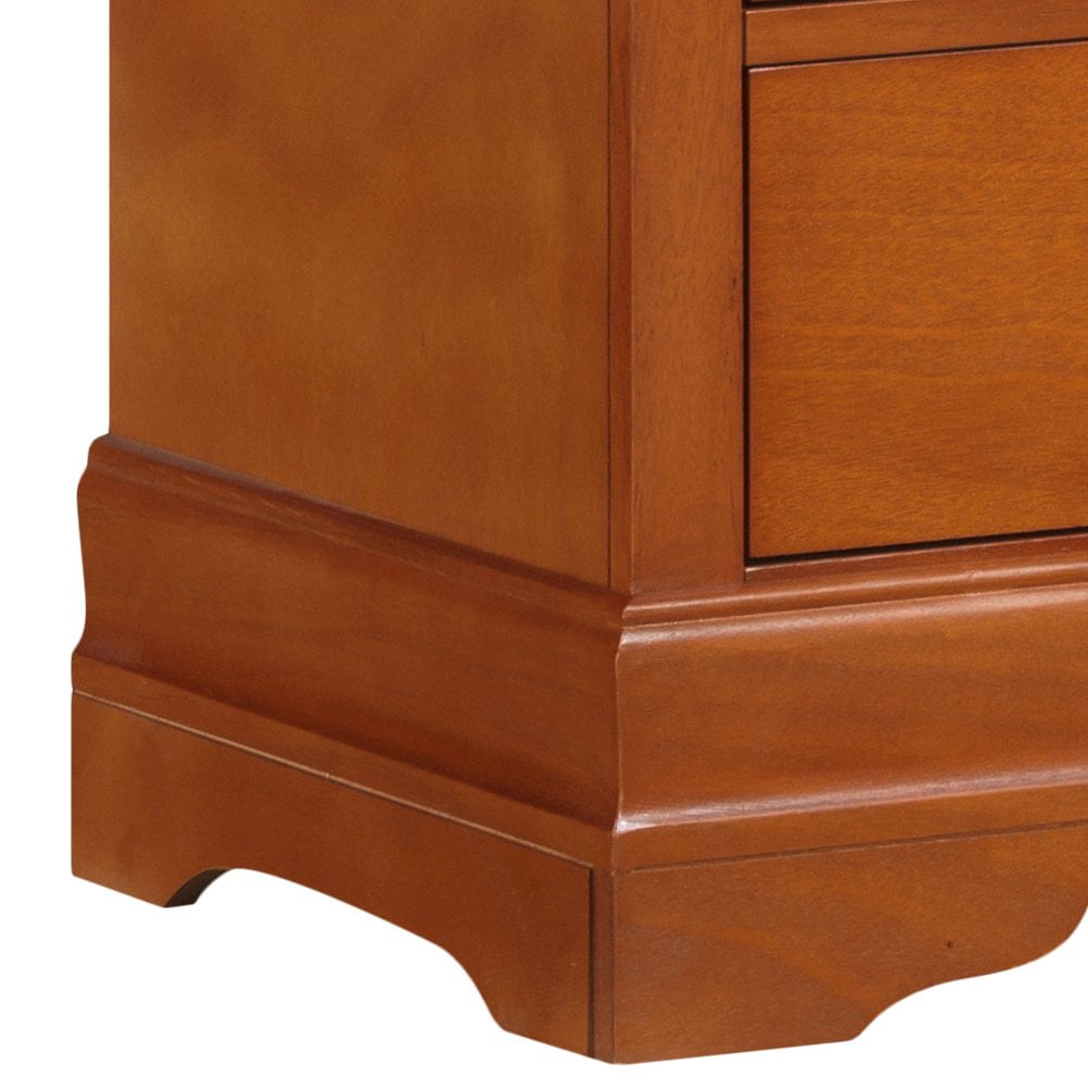 Glory Furniture Louis Phillipe Media Chest in Oak Color