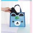 thumbnail image 4 of Cartoon Lunch Box Bag, Jingle Cat Lunch Bag, Strawberry Bunny Tote Backpack, Lunch Bag Kids, Cat Handbag, Portable Lunch Box for Office Work (Blue Bear), 4 of 7