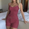 thumbnail image 6 of PRINxy Women's Summer Boho Printed 2 Piece Pajama Set Sleeveless Cami Top & Elastic Shorts Soft Lightweight Casual Lounge Sleepwear for Women Daily Wine M, 6 of 7