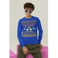 thumbnail image 2 of Old Glory Mens Retro 90s Rainbow Unicorn Magical Ugly Christmas Sweater Long Sleeve T Shirt, 2 of 6