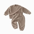 thumbnail image 4 of TOWED22 Infant Baby Girl Fall Winter Clothing Outfits Long Sleeve Graphic Tee and High Waist Pants Cute Print Clothes 2 Piece Set(Khaki,18-24 M), 4 of 4