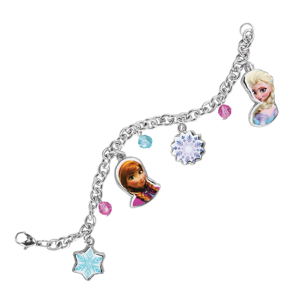 Bracelet Necklace /& 2 rings 2015 C Disney Frozen Elsa /& Anna Girls Jewelry set
