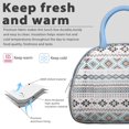 thumbnail image 3 of Earthy Boho Lunch Bag&nbsp;– Thermal Insulated Reusable Tote, Eco-Friendly Cooler for Commuting, Office & Student Bento, 3 of 4