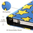 thumbnail image 4 of Leather Cover Photo Album 80 Pockets 4x6 Photos Bookshelf Picture Album Cartoon Yellow Star, 4 of 9