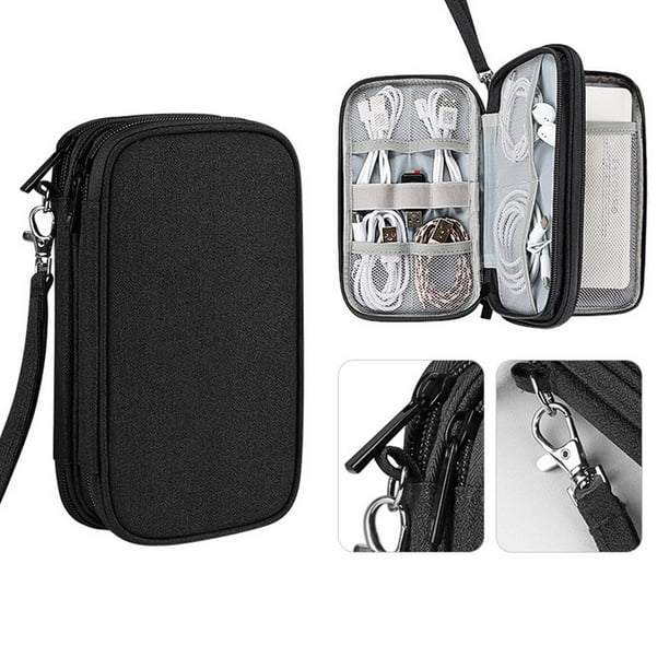 Computadoras y accesorios, bolsa de almacenamiento de accesorios digitales de múltiples capas, disco duro, banco de energía portátil, auriculares, conveniente para llevar, bolsa de almacenamiento port