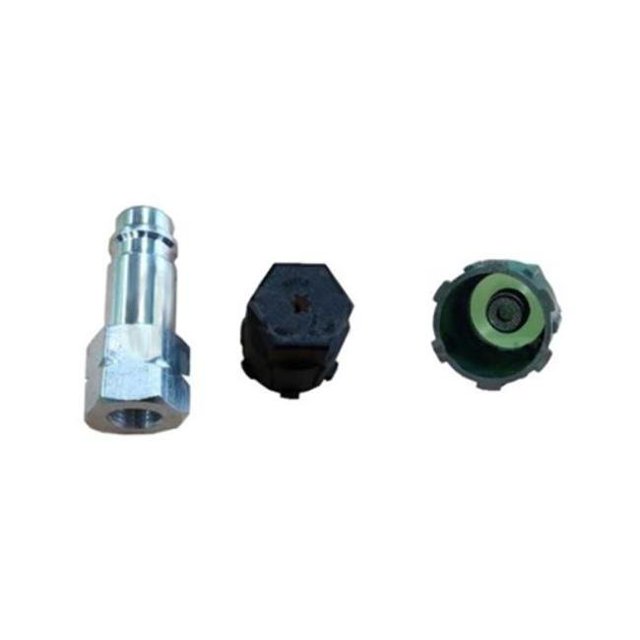 0.12 NPT Female x M9 x 1 Aluminum Straight Adapter