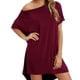 thumbnail image 3 of Vestido camisero de talla grande, vestido camisero con cuello redondo para mujer, vestido camisero multifuncional, 3 of 5