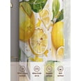 thumbnail image 5 of Summer Watercolor Sheer Curtains 108 inches Long 2 Panels Set Yellow Lemon with Leaves Tiers Sheers Rod Pocket Small Window Short Curtains for Kitchen Cafe, Each 52" W x 108" L, 5 of 7
