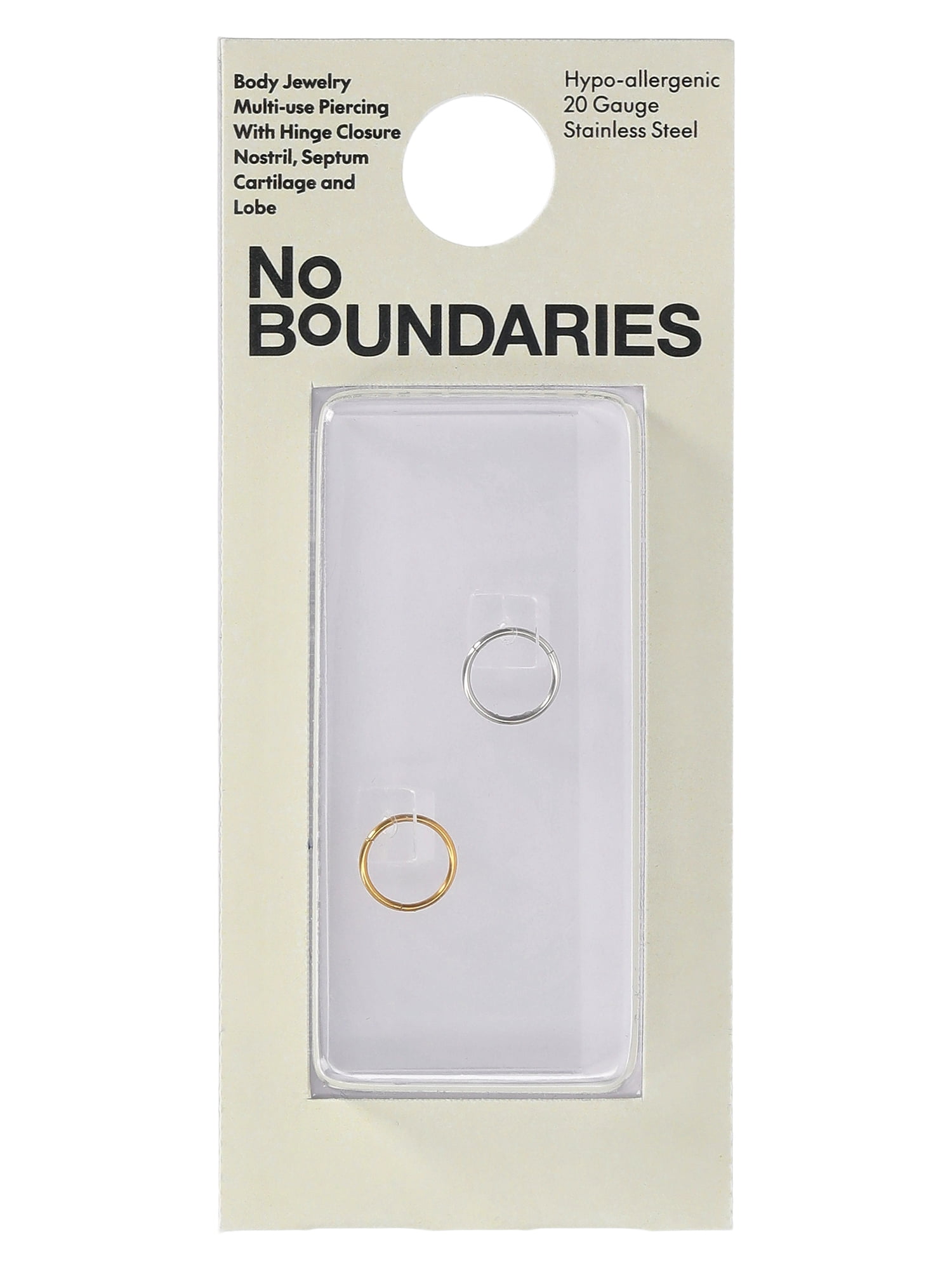 No Boundaries Gold Tone Stainless Steel Multiuse Piercings 2-Piece Set