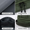 thumbnail image 6 of Wrangler Unisex Travel Toiletry Bag Waterproof Hanging Dopp Kit Dual‑Layer Wet‑Dry Separation Cosmetic Organizer, Green, 6 of 8