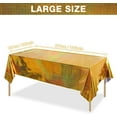 thumbnail image 3 of SINGOMON 2PCS Gold Table Cloth Glitter Gold Tablecloth Glitter Laser Disposable Tablecloth Waterproof Tablecloth 54x108 inches Plastic Table Cloth Picnic Table Covers for Gold Birthday Decorations, 3 of 6