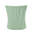 thumbnail image 5 of DondPO Y2k Sleeveless Tube Tops Strapless Shirt Off-Shoulder Bandeau Tops Women's Tube Tops Loose Tube Tops For Women Green XL, 5 of 5