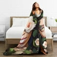 thumbnail image 5 of ZICANCN Anti-Pilling Flannel Bed Throw Blankets Lady Roses -Couch-Ultra-Soft Micro Fleece Sofa Bed Camping Travel Blanket for Adults Fairy Woman Beautiful African Black 40"x30", 5 of 8