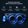 thumbnail image 3 of ET-312 Portable Bluetooth 5.3 Speaker with RGB Ambient Light, Large Dual Diaphragm for Premium Hi-Fi Sound & Low Latency, Ideal for Home, Car, Outdoor & Parties, 3 of 6