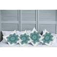 thumbnail image 2 of Ambesonne Teal Throw Pillow Cover 4 Pack, Eastern Chinese Mandala, 16", Teal, 2 of 7