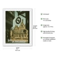 thumbnail image 2 of Travel to Germany (Reist in Deutschland) - The Roman (Römer) Old Town Hall - Frankfurt - Vintage Travel Poster c.1950s - Japanese Unryu Rice Paper Art Print (Unframed) 17 x 22 in, 2 of 4