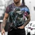 thumbnail image 5 of Men's Summer New Animal Wolf T-shirt 3D Printed Large Classic Retro Short Sleeved Top Harajuku Men's Clothing T-shirt, 5 of 5