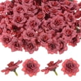 thumbnail image 1 of Uxcell Paquete de 50 Cabezas de Rosas Artificiales, Cabeza de Rosa de Seda Falsa para Bodas/Ramos/Artesanías DIY/Decoración de Fiestas, Cabezas de Flores Falsas [Rojo], 1 of 1