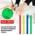 thumbnail image 4 of 4pcs Advertising Ruler 30cm Color Plastic Ruler For Drawing Tool, 4 of 10
