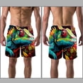 thumbnail image 3 of luoweisi Men's Beach Shorts Quick Dry Swim Trunks with Mesh Lining Chameleon L, 3 of 5
