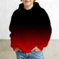 thumbnail image 4 of Bysome Boys Sweatshirts Gradient Long Sleeve Hooded Tees Autumn Comfortable Boys Hoodies Size 9-10 Years Red, 4 of 4