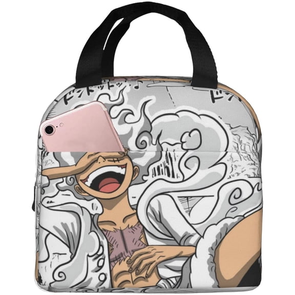 Anime Lunch Bag One Piece Insulated Lunch Box Leakproof Cooler Food Lunch Containers for Work Travel and Picnic