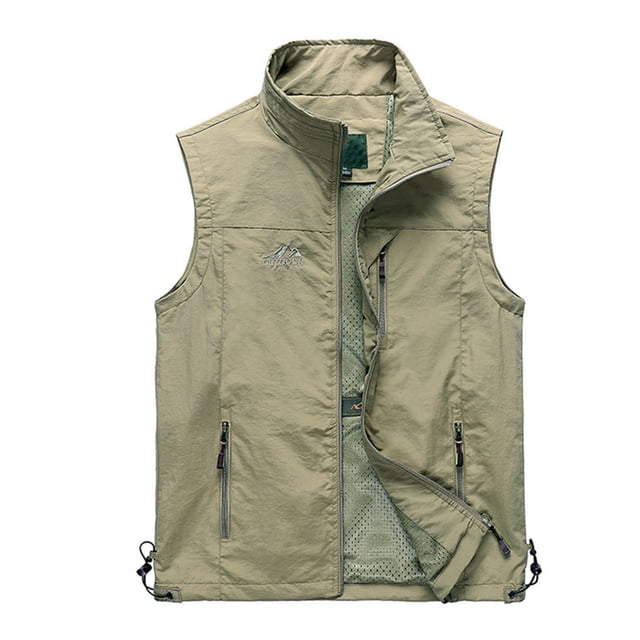 Men's Outdoor Leisure Travel Fishing Work Utility Vest with Multiple Pockets Lightweight Comfortable Durable Performance