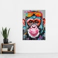 thumbnail image 2 of Chimpanzee Monkey With Sunglasses Graffiti Pop Art Extra Large XL Wall Art Poster Print, 2 of 3