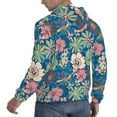 thumbnail image 3 of KLL Colorful Flowers Print Mens Hoodie Long Sleeve Casual Pullover Hooded Sweatshirt Fashion Drawstring Hoodies with Pocket-Large, 3 of 6