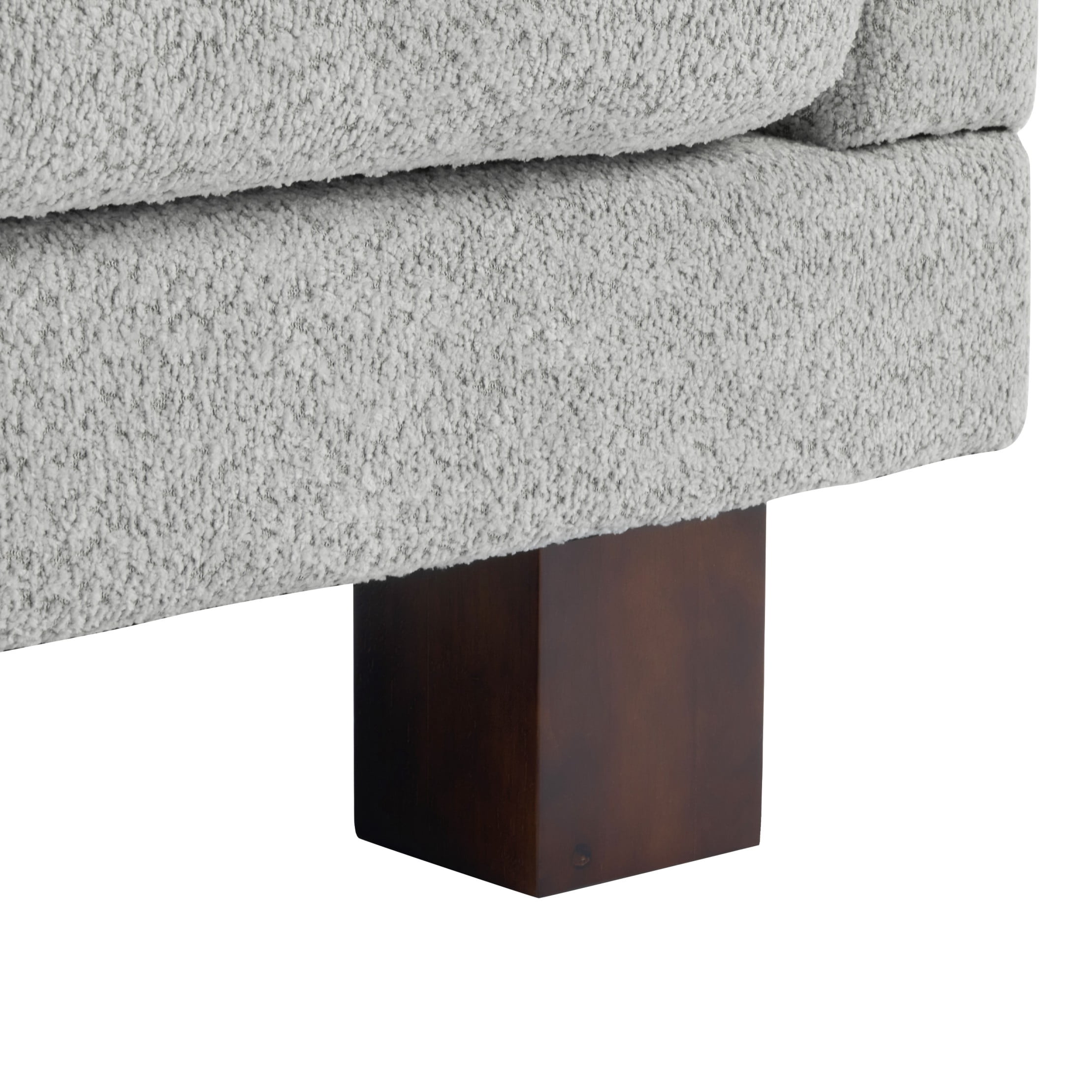 Christopher Knight Home Modern Boucle Loveseat, 2-Seater Upholstered Couch with Biscuit Back, Light Gray-Blue