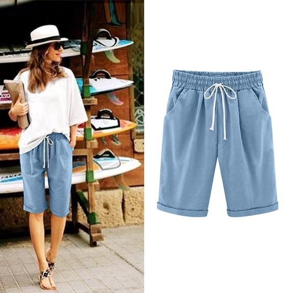 HAIJIE Womens Summer Swim Shorts Adjustable Ruched Side Bikini Shorts Sport Shorts Women for Girlfriend Women Summer Pull on Short