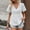 White, variant on Aobny Women T-Shirt Gauze White Peplum Short Sleeve Eyelet V-Neck Womens Cute Tops,XL