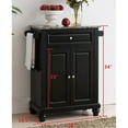 thumbnail image 4 of Pilaster Designs Ian Contemporary Wood Kitchen Island Storage Cabinet in Black, 4 of 5