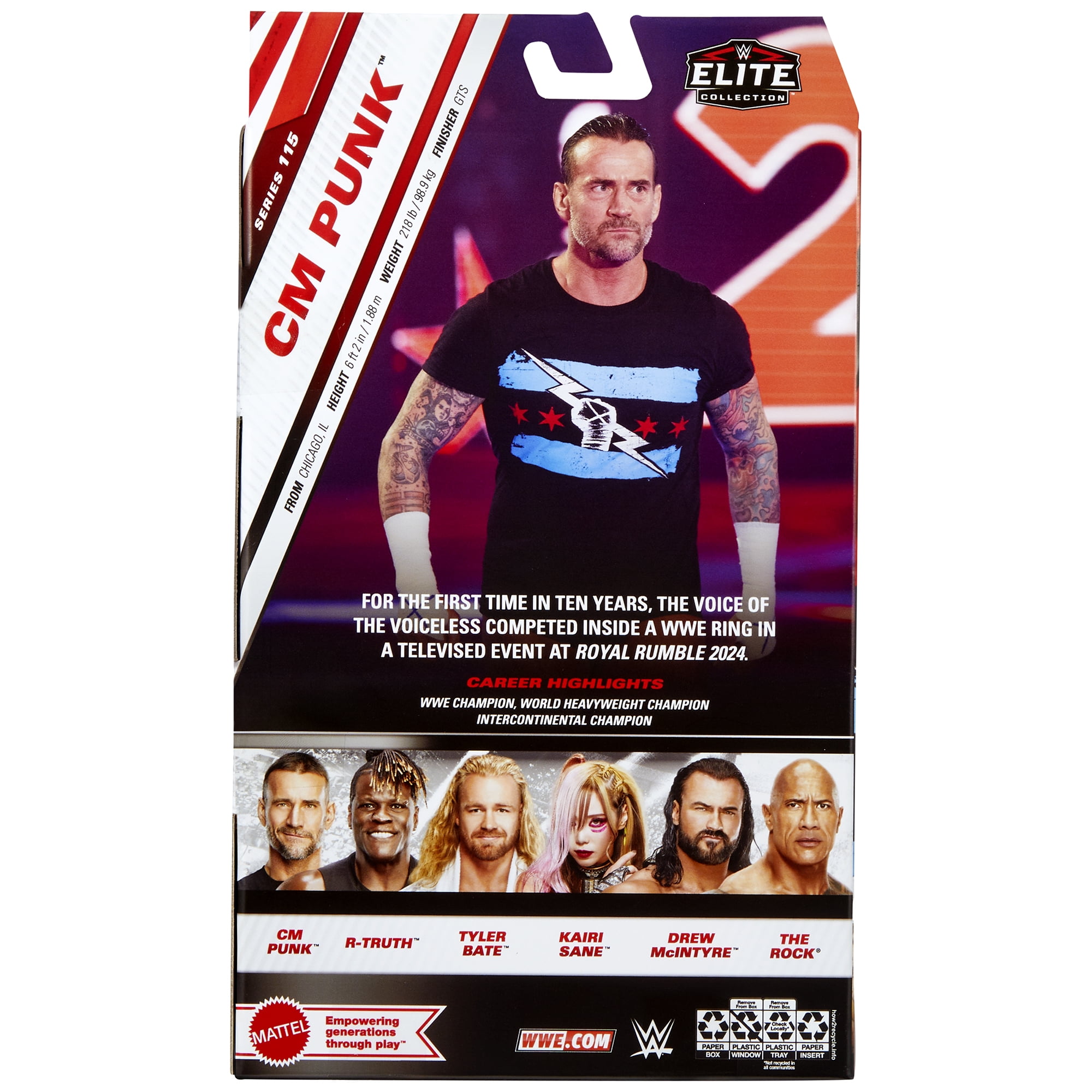 CM Punk - WWE Elite 115 Mattel WWE Toy Wrestling Action Figure