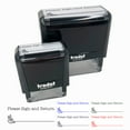 thumbnail image 1 of Please Sign and Return Rose Signature Line Self-Inking Rubber Stamp Ink Stamper for Business Office - Yellow Ink - Large 2-2/4 Inch, 1 of 7