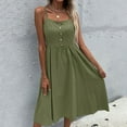 thumbnail image 2 of Summer Fashion Dresses for Women 2024 Plus Size Camisole Dress Slim Solid Color Cotton And Linen Dress, 2 of 6