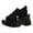 Black, variant on Mostsola Womens Sandals Platform Fashion Sneakers Peep Toe Knitted Mesh Wedges Heels Pumps
