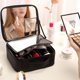 thumbnail image 1 of Estuche para cosméticos profesional de gran capacidad, bolsa de cosméticos con espejo para viajes, 1 of 5