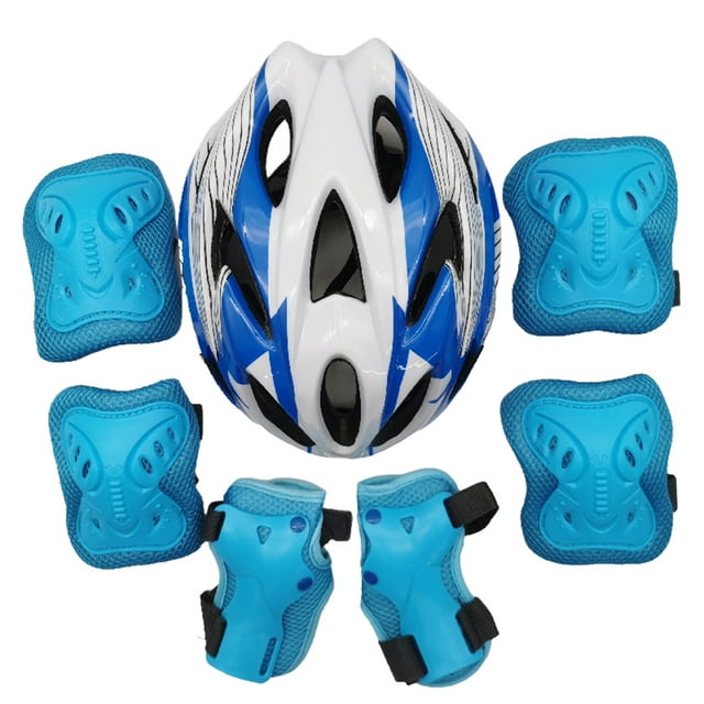 Yuarrent Protector de patinaje sobre ruedas ajustable de 7 piezas Juego de cascos para niños pequeños Coderas patinar tipo 3 Yuarrent OD022039-06