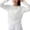 White, variant on Women's Crew Neck Side‑Drawstring Long Sleeve Top, Adjustable Side Ruched Drawstring, Loose Relaxed Fit, Lightweight Breathable Fabric, Women Athletic Outdoor Casual Top Yellow XL