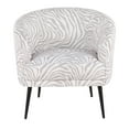 thumbnail image 5 of LumiSource Tania Contemporary/Glam Accent Chair, Black/Gray Zebra, 5 of 7