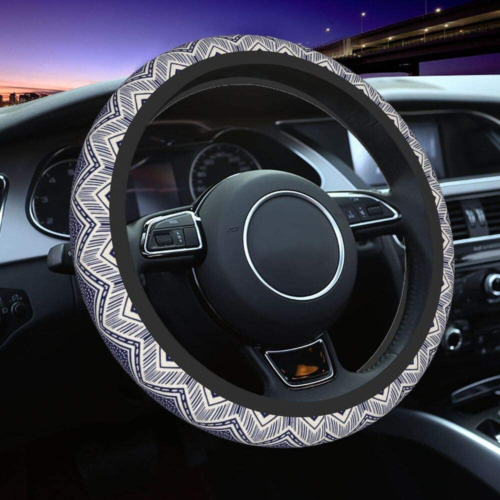 Ethnic style Car Steering Wheel Cover Universal 15 Inch Car Accessories Anti-Slip And Breathable For Men and Women 