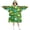 Alien and Pizza Bright Green Pattern, variant on Alien and Pizza Bright Green Pattern Lamb Fleece Blanket Hoodies for Teens ,Teens Oversize Sherpa Wearable Hooded Blanket Sweatshirt with Super Pockets
